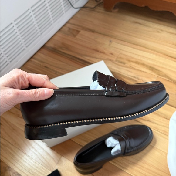 Freda Salvador Elba Penny Loafer in Rich Brown - Picture 7 of 9